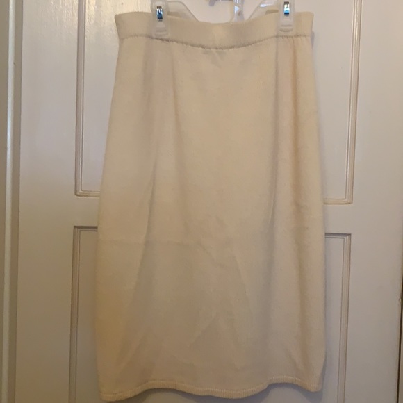 ST. JOHN BEIGE SANTANA KNIT PENCIL SKIRT SIZE 12 NEW CREAM IVORY - Picture 5 of 11